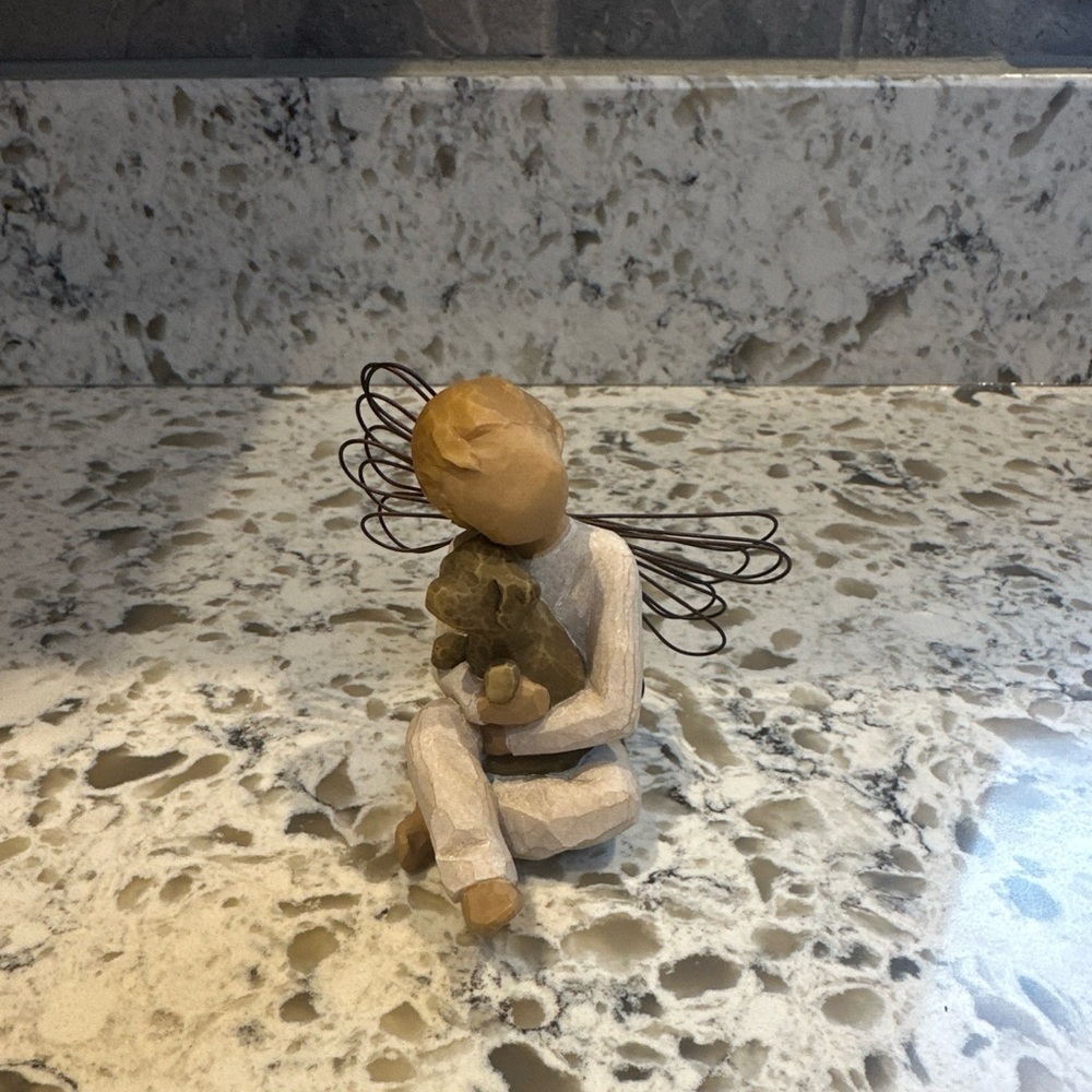 Willow Tree 2001 “ Angel Of Comfort” Boy With Dog Figurine. NWOT. No Box